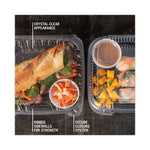 SENSATION SmartLock Hinged Lid Container, 8.34 x 8.24 x 3.05, Clear, Plastic, 200/Carton