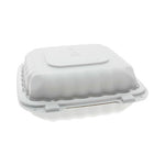 EarthChoice SmartLock Microwavable MFPP Hinged Lid Container, 8.31 x 8.35 x 3.1, White, Plastic, 200/Carton