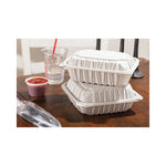 EarthChoice Vented Microwavable MFPP Hinged Lid Container, 9 x 6 x 2.75, White, Plastic, 170/Carton