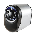 QuietSharp Glow Classroom Electric Pencil Sharpener, AC-Powered, 6.13 x 10.69 x 9, Silver/Black