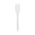 Fieldware Cutlery, Fork, Mediumweight, White, 1,000/Carton