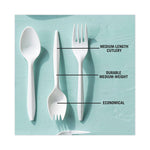 Fieldware Cutlery, Spork, Mediumweight, White, 1,000/Carton