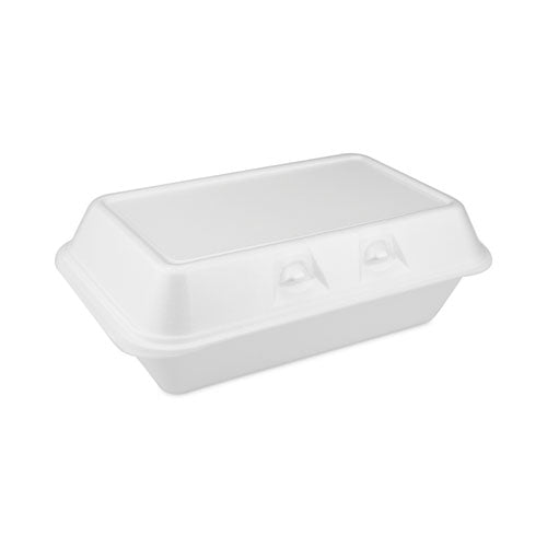 SmartLock Foam Hinged Lid Container, Medium, 8.75 x 5.5 x 3, White, 220/Carton