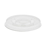 Plastic Portion Cup Lid, Fits 0.5 oz to 1 oz Cups, Clear, 100/Sleeve, 25 Sleeves/Carton