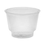 EarthChoice Recycled Clear Plastic Sundae Dish, 8 oz, 4" dia x 3"h, Clear, 60/Bag, 15 Bags/Carton