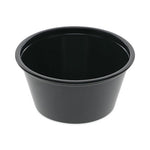 Plastic Portion Cup, 2 oz, Black, 200/Bag, 12 Bags/Carton