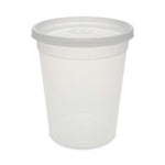 Newspring DELItainer Microwavable Container, 32 oz, 4 .55 Diameter x 5.55 h, Clear, Plastic, 240/Carton