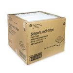 Foam School Trays, 5-Compartment, 8.25 x 10.5 x 1, White, 500/Carton