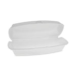 Foam Hinged Lid Container, Single Tab Lock Hot Dog, 7.25 x 3 x 2, White, 504/Carton