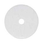 Polishing Floor Pads, 20" Diameter, White, 5/Carton