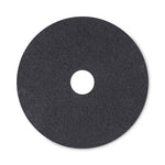 High Performance Stripping Floor Pads, 20" Diameter, Black, 5/Carton