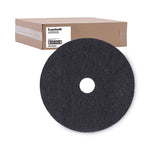 Stripping Floor Pads, 20" Diameter, Black, 5/Carton