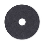 Stripping Floor Pads, 16" Diameter, Black, 5/Carton