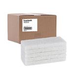 Light Duty Scour Pad, 4.63 x 10, White, 20/Carton