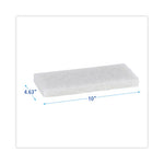 Light Duty Scour Pad, 4.63 x 10, White, 20/Carton