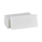 Light Duty Scour Pad, 4.63 x 10, White, 20/Carton