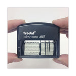 Printy Economy 12-Message Date Stamp, Self-Inking, 2" x 0.38", Black