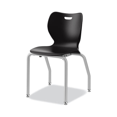 SmartLink Four-Leg Chair, 19.5" x 19.63" x 31", Onyx Seat, Onyx Base, 4/Carton