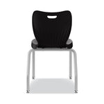 SmartLink Four-Leg Chair, 19.5" x 19.63" x 31", Onyx Seat, Onyx Base, 4/Carton