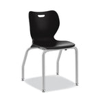 SmartLink Four-Leg Chair, 19.5" x 19.63" x 31", Onyx Seat, Onyx Base, 4/Carton