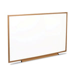 Deluxe Melamine Dry Erase Board, 48 x 36, Melamine White Surface, Oak Fiberboard Frame