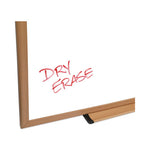 Deluxe Melamine Dry Erase Board, 48 x 36, Melamine White Surface, Oak Fiberboard Frame