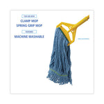 Super Loop Wet Mop Head, Cotton/Synthetic Fiber, 1" Headband, Medium Size, Blue, 12/Carton