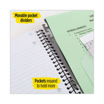 Advance Wirebound Notebook, Two Pockets, 1-Subject, Medium/College Rule, Randomly Assorted Cover Color, (100) 11 x 8.5 Sheets