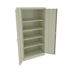 Assembled 72" High Heavy-Duty Welded Storage Cabinet, Four Adjustable Shelves, 36w x 18d, Putty