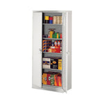 Assembled 78" High Heavy-Duty Welded Storage Cabinet, Four Adjustable Shelves, 36w x 24d, Light Gray