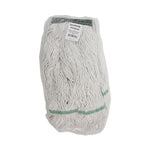 Mop Head, Premium Standard Head, Cotton/Rayon Fiber, Medium, White