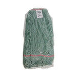 Mop Head, Premium Standard Head, Cotton/Rayon Fiber, Large, Green