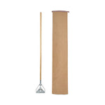 Screw Clamp Metal Head Wooden Mop Handle, #20+, 1.13" dia x 62", Natural