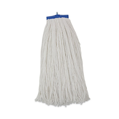 Cut-End Lie-Flat Wet Mop Head, Rayon, 24oz, White