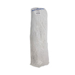 Mop Head, Economical Lie-Flat Head, Rayon Fiber, 32-Oz., White, 12/Carton