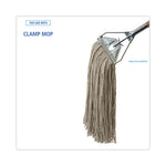 Mop Head, Cotton, Cut-End, White, 4-Ply, 32oz, 12/Carton