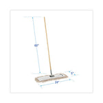 Cotton Dry Mopping Kit, 24 x 5 Natural Cotton Head, 60" Natural Wood Handle