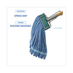 Microfiber Looped-End Wet Mop Heads, Medium, Blue, 12/Carton, 12/Carton