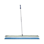 SuperCourt Athletic Floor Care System, 60" Wide Microfiber Head, 66" Silver/Blue Aluminum Handle