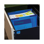 Expanding File with Hang Tabs, Pre-Printed Index-Tab Inserts, 12 Sections, 1" Capacity, Letter Size, 1/6-Cut Tabs, Blue