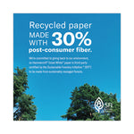 Great White 30 Recycled Print Paper, 92 Bright, 20 lb Bond Weight, 8.5 x 11, White, 500 Sheets/Ream, 5 Reams/Carton