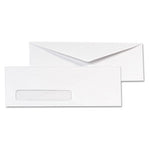 Invoice-Format Address-Window Envelope, #10, Commercial Flap, Gummed Closure, 4.13 x 9.5, White, 500/Box