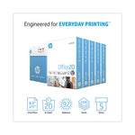 Office20 Paper, 92 Bright, 20 lb Bond Weight, 8.5 x 11, White, 500 Sheets/Ream, 5 Reams/Carton