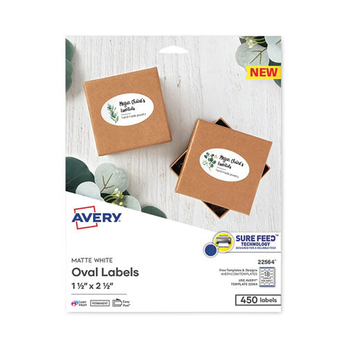 Laser/Inkjet Media Labels, Inkjet/Laser Printers, 1.5 x 2.5, White, 18 Labels/Sheet, 25 Sheets/Pack