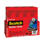 Book Tape Value Pack, 3" Core, (2) 1.5" x 15 yds, (4) 2" x 15 yds, (2) 3" x 15 yds, Clear, 8/Pack