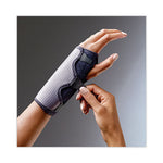 Adjustable Reversible Splint Wrist Brace, Fits Wrists 5.5" to 8.5", Black