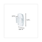 Cord Clip, Round, with Adhesive, 0.75"w, Clear, 4/Pack