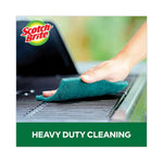 Heavy-Duty Scour Pad, 3.8 x 6, Green, 10/Carton