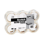 Ultra Clear Packaging Tape, 3" Core, 1.88" x 54.6 yds, 6/Pack