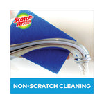 Non-Scratch Scour Pads, Size 3 x 6, Blue, 10/Carton